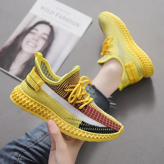 2020 Breathable Women Sneakers Mesh air Casual Shoes Night Luminous shoelace Multicolor Match Woman Running  Shoe 1H05