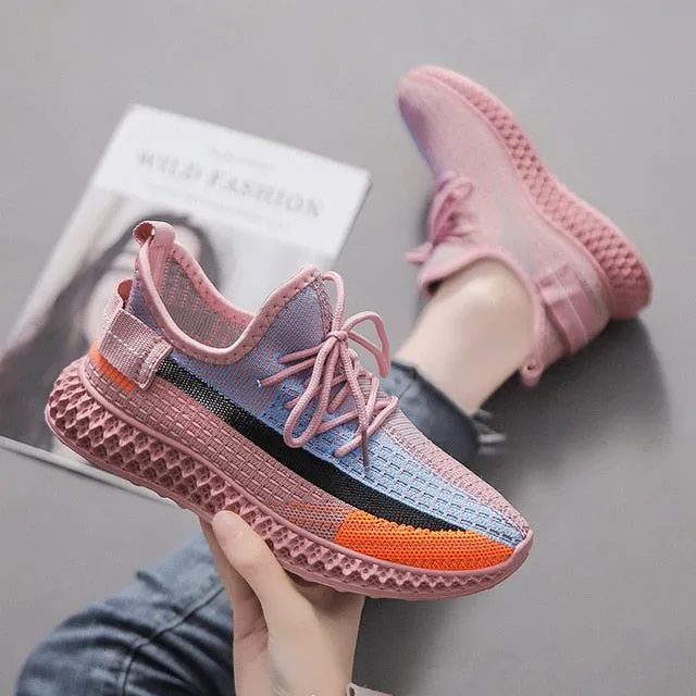 2020 Breathable Women Sneakers Mesh air Casual Shoes Night Luminous shoelace Multicolor Match Woman Running  Shoe 1H05