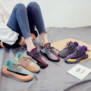 2020 Breathable Women Sneakers Mesh air Casual Shoes Night Luminous shoelace Multicolor Match Woman Running  Shoe 1H05
