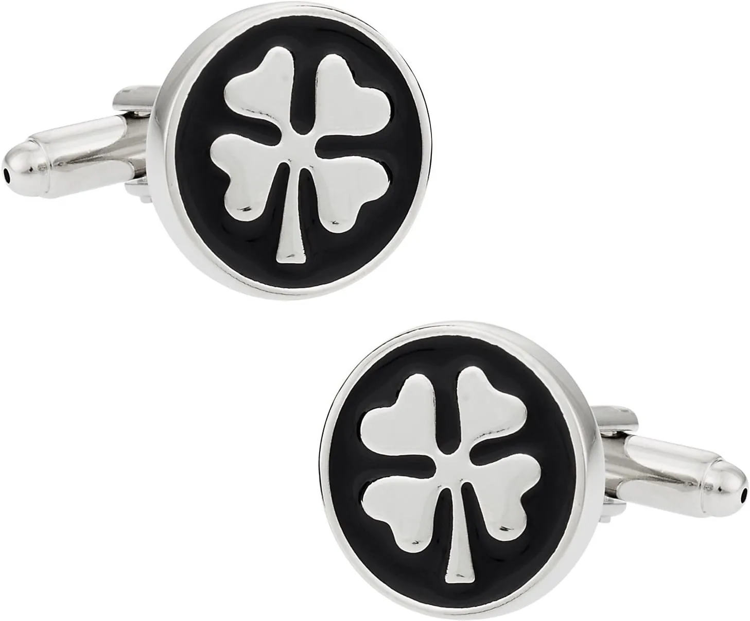 4 Leaf Clover Cufflinks St. Patrick's Day with Presentation Gift Box
