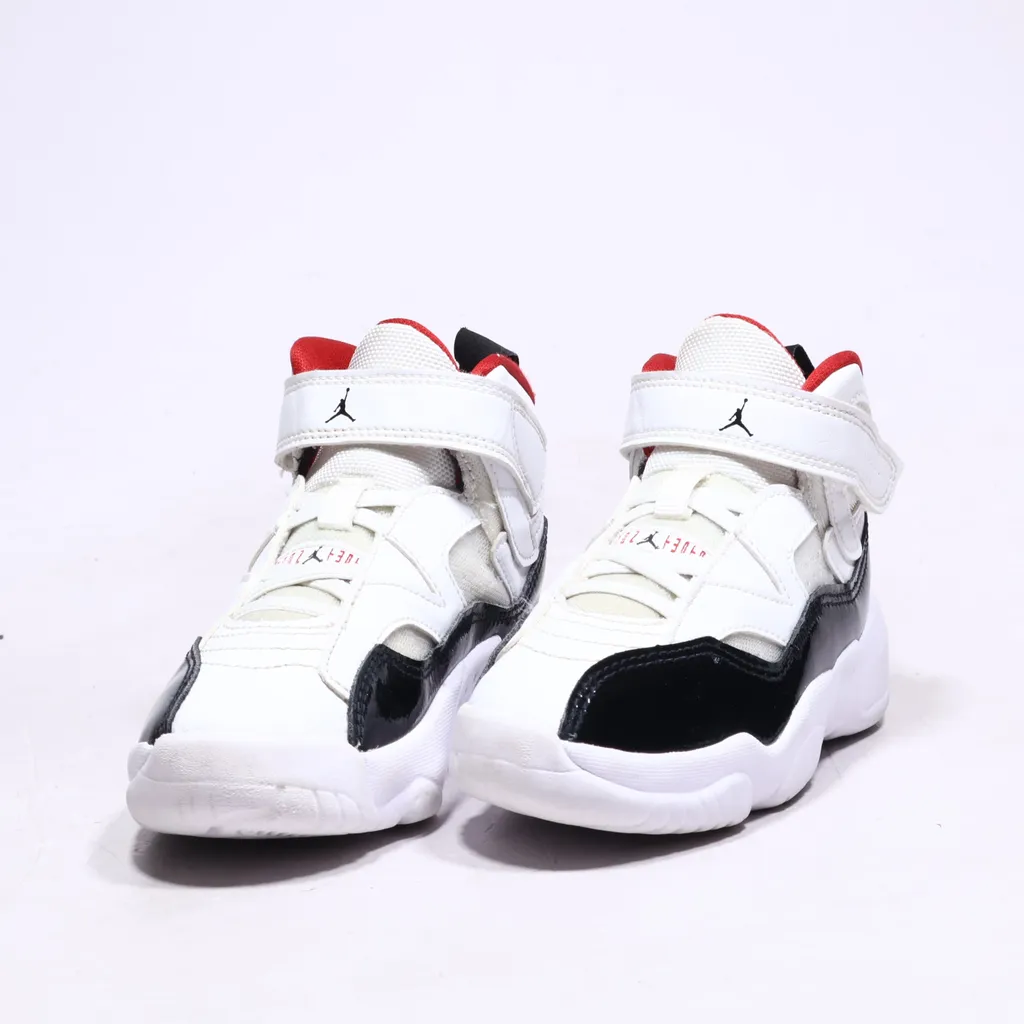 Air Jordan Jumpman Two Trey Sport Shoes Leather White Color For Kids