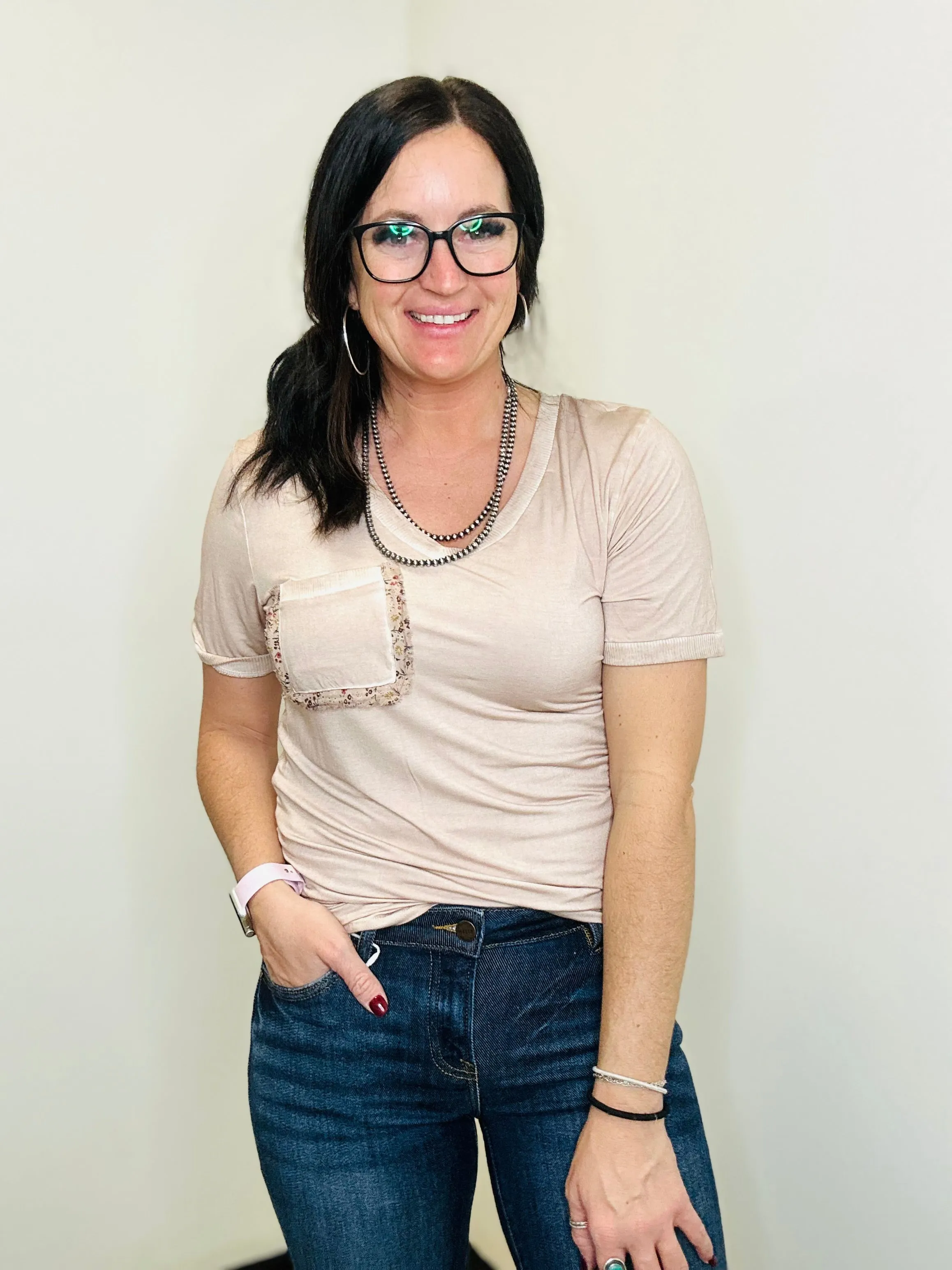 Amber Vintage Pocket Tee