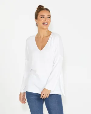 Angelina Reversible Knit - White