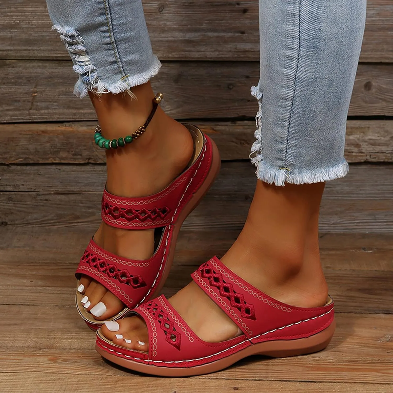Arch Support Flip Flops for Women Orthopedic Recovery Sandals Comfortable Walking Shoes Summer Beach Casual Lightweight Yoga Mat Cushion Thong Sandals