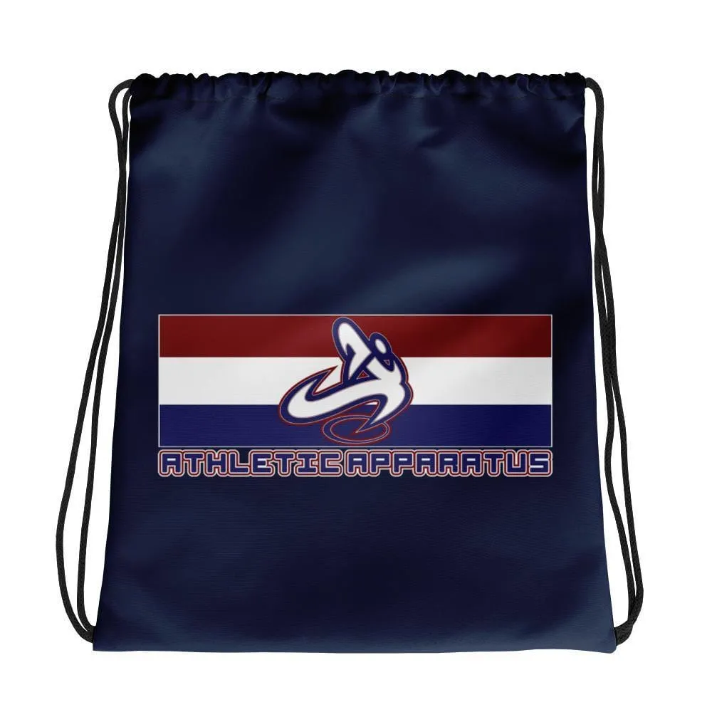 Athletic Apparatus Navy rwb logo Drawstring bag