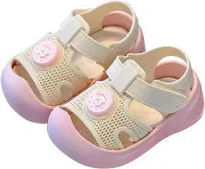 Baby Girls Boys Sandals Cute Animal Non-slip Flats Close Toe Water Shoes Infant Comfortable Summer Beach Youth Slides