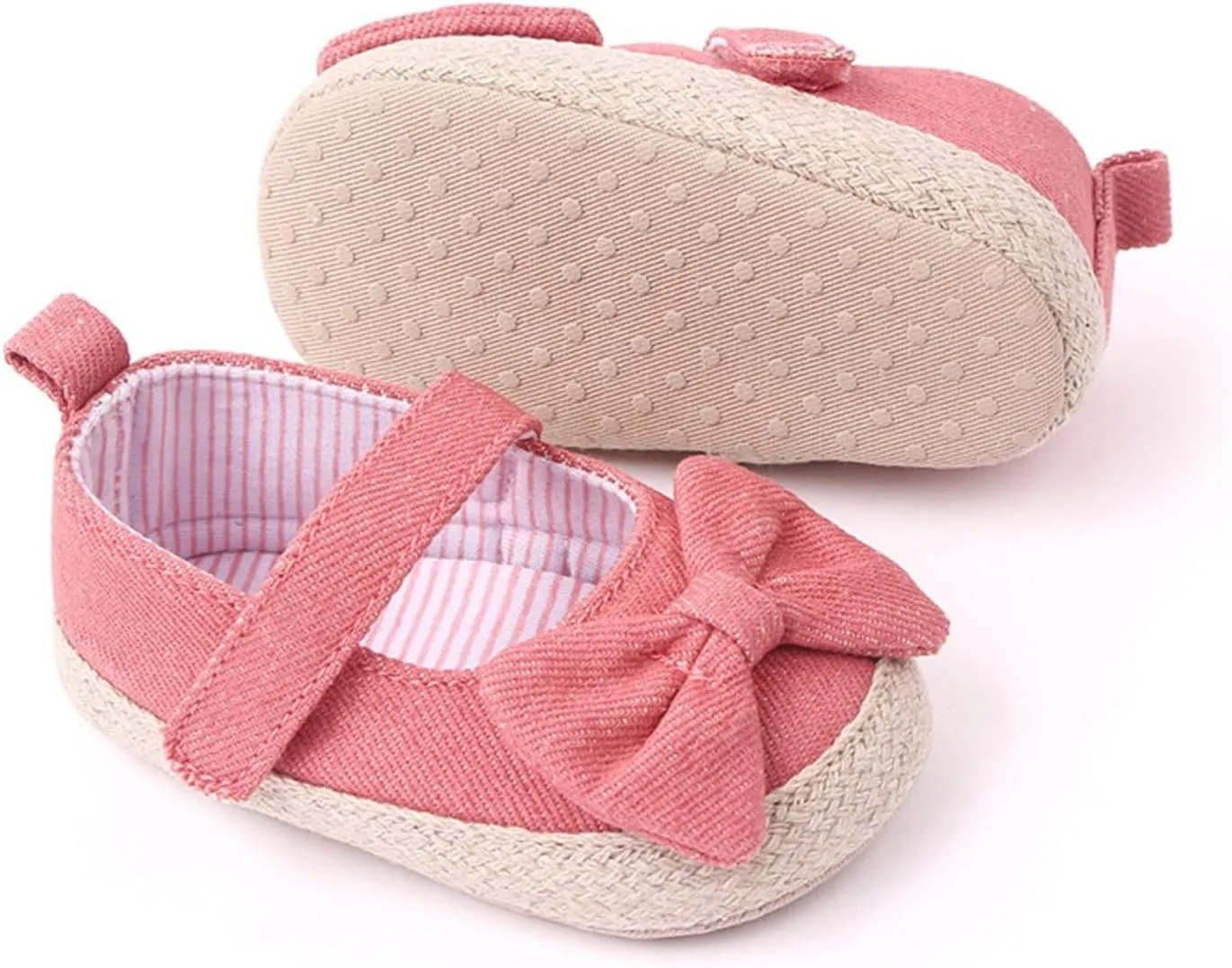 Baby Girls Sandals Cute Bow Knot Non Slip Flats Close Toe Mary Jane Shoes Infant Soft Casual Sole Outdoor Sandals