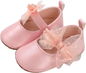 Baby Girls Sandals Cute Lace Bow Knot Flats Princess Wedding Mary Jane Shoes Infant Soft Casual Sole Dress Sandals
