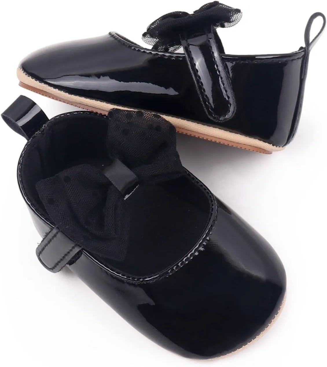 Baby Girls Sandals Lace Bowknot Adjusted Strap Mary Jane Flats Shoes Newborn Cute Soft Wedding Princess Sandals