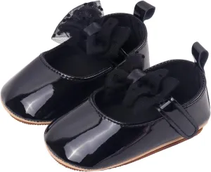 Baby Girls Sandals Lace Bowknot Adjusted Strap Mary Jane Flats Shoes Newborn Cute Soft Wedding Princess Sandals