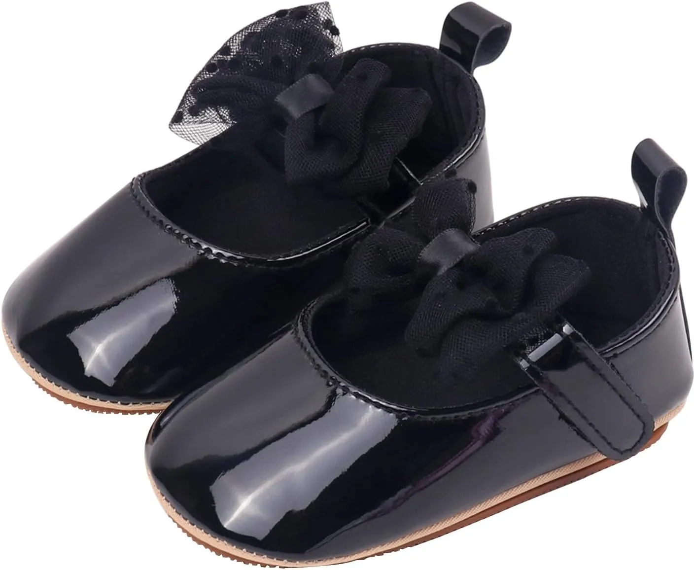 Baby Girls Sandals Lace Bowknot Adjusted Strap Mary Jane Flats Shoes Newborn Cute Soft Wedding Princess Sandals
