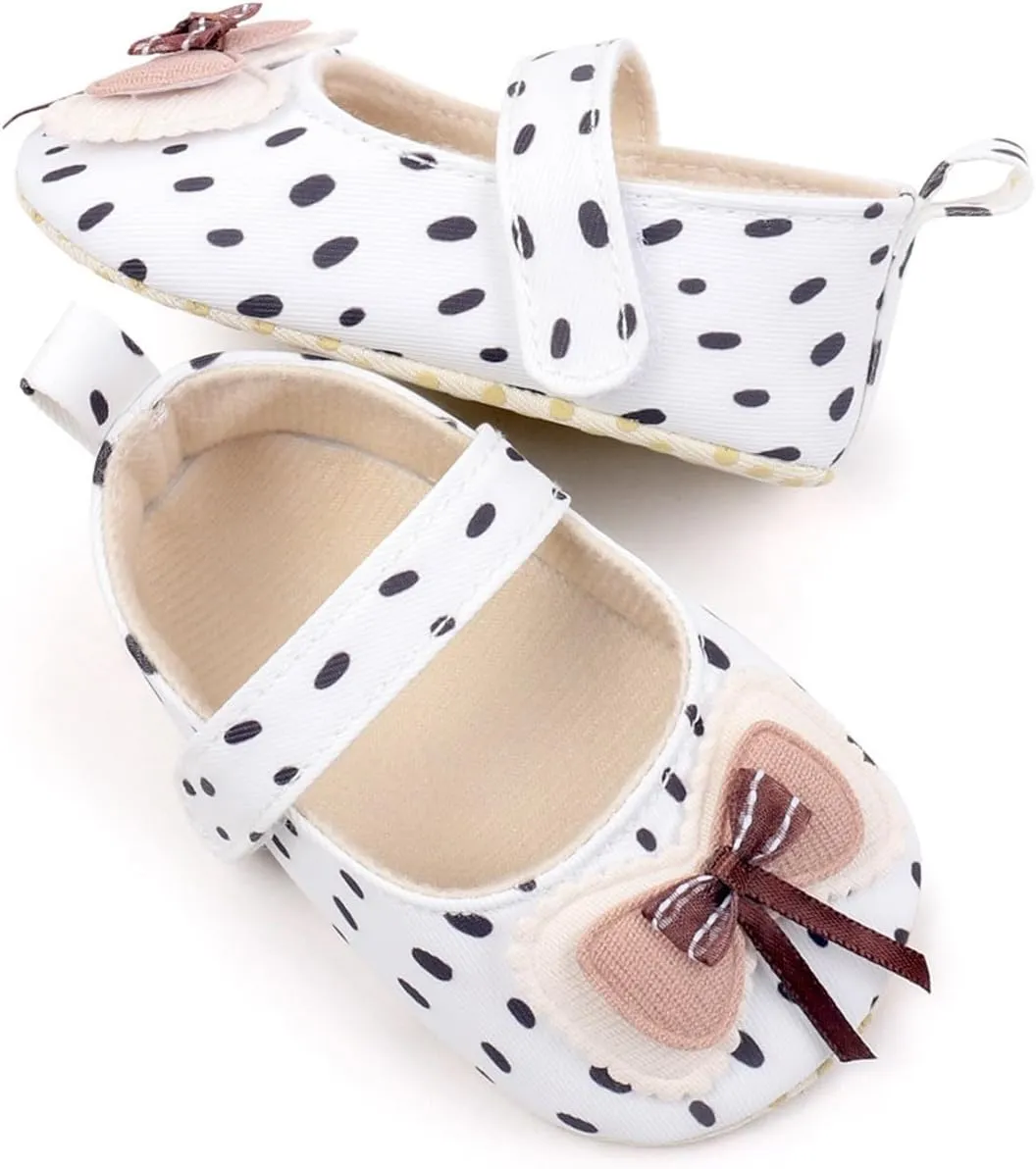 Baby Girls Socks Shoes Non Slip Close Toe Flats Cute Bowknot Adjusted Strap Walking Sandals Infant Toddlers Sandals