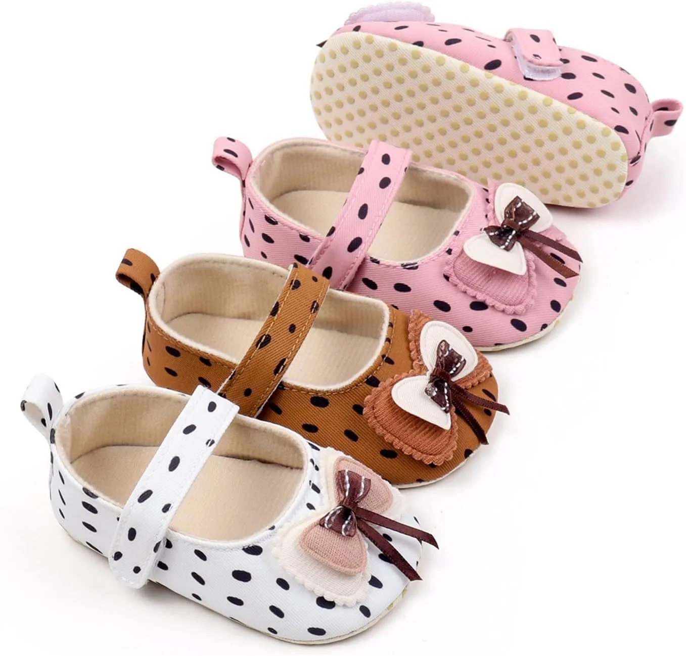 Baby Girls Socks Shoes Non Slip Close Toe Flats Cute Bowknot Adjusted Strap Walking Sandals Infant Toddlers Sandals