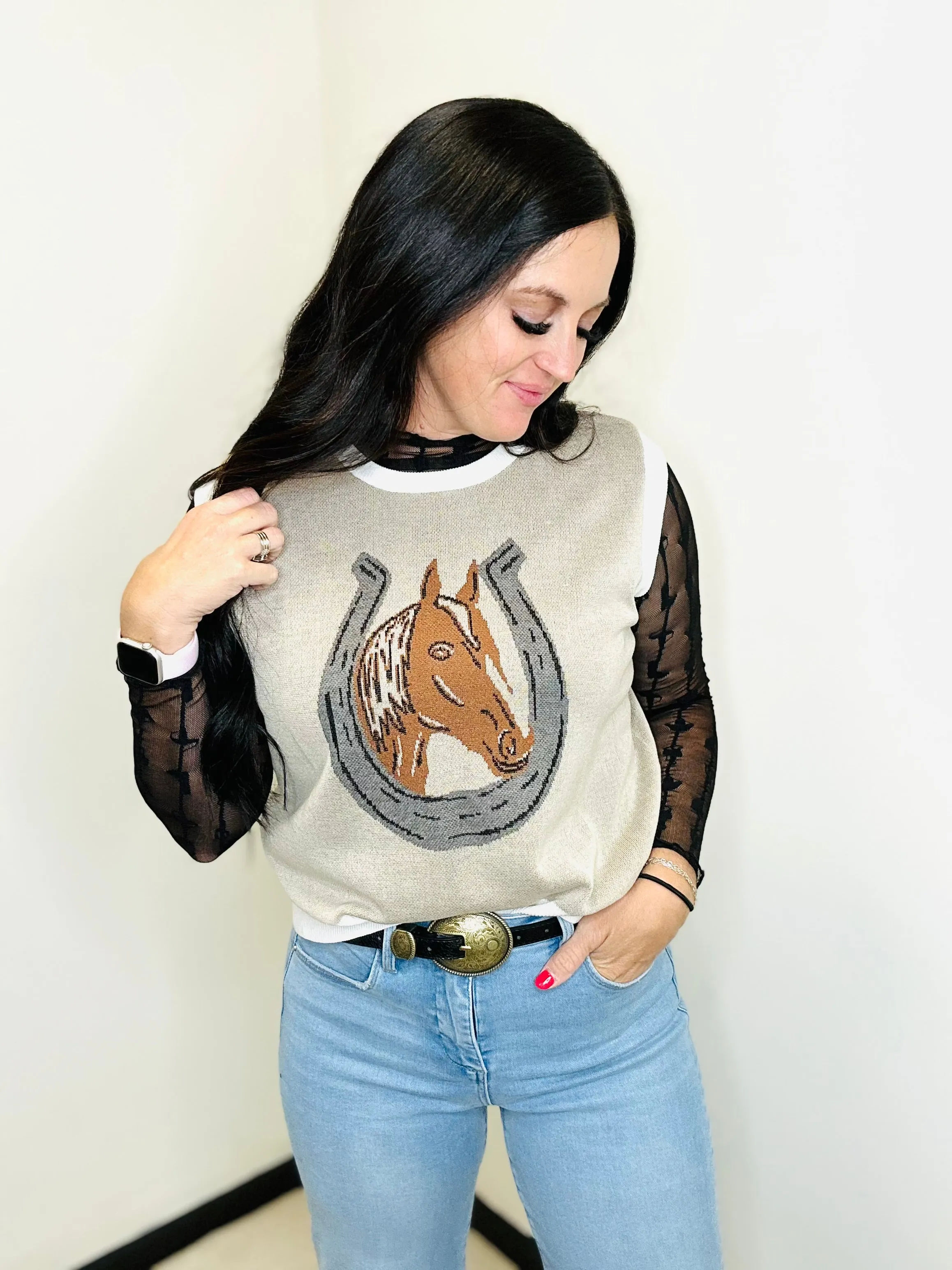 Buck Of The Draw Knit Vest