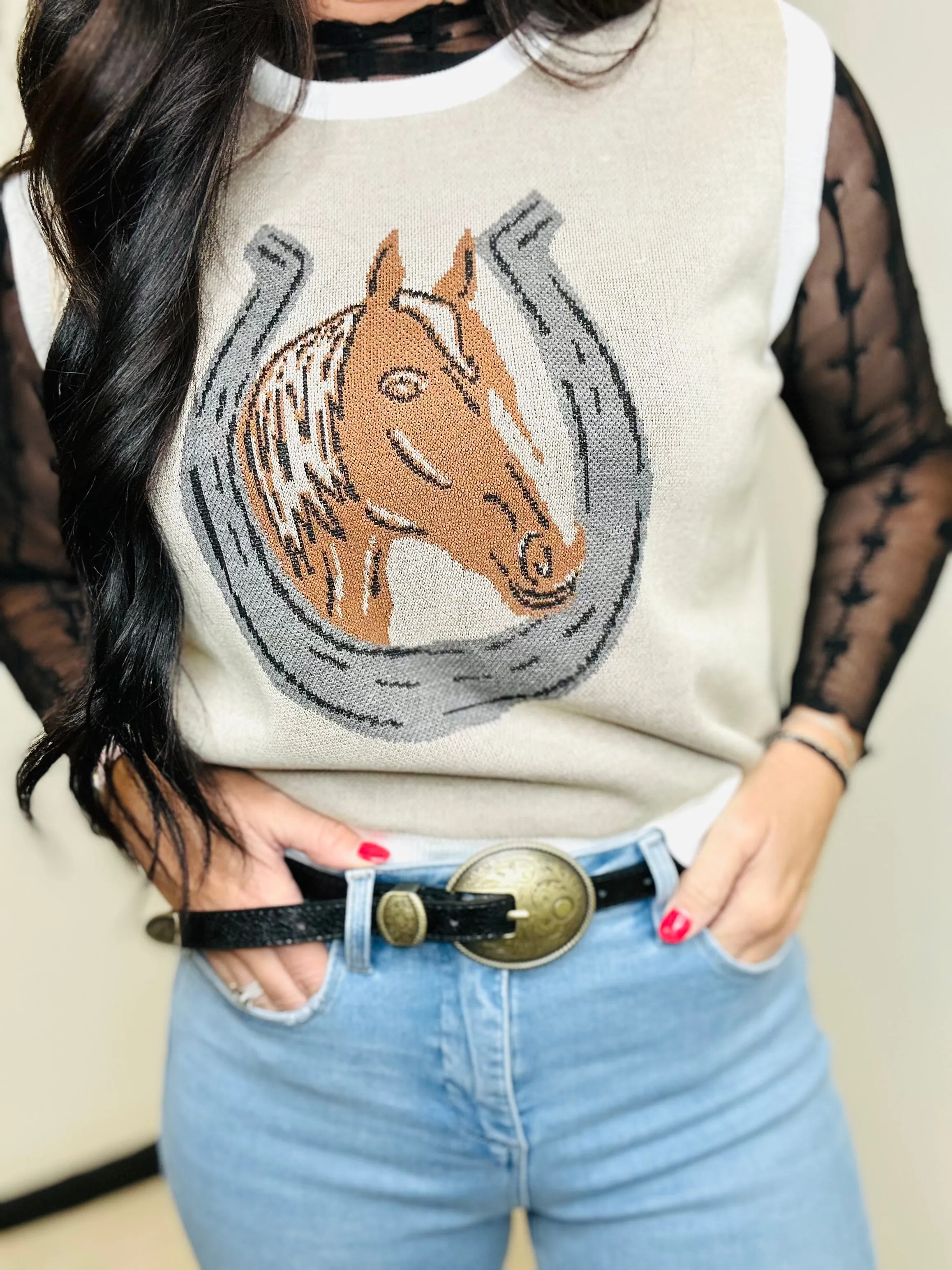 Buck Of The Draw Knit Vest