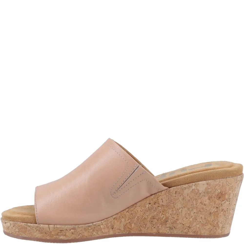 Cafe Creme Willow Slide Wedges