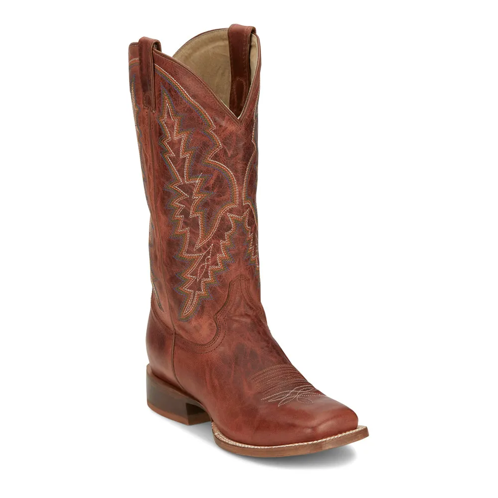 Camarillo Embroidered Wide Square Toe Pull On Cowboy Boots