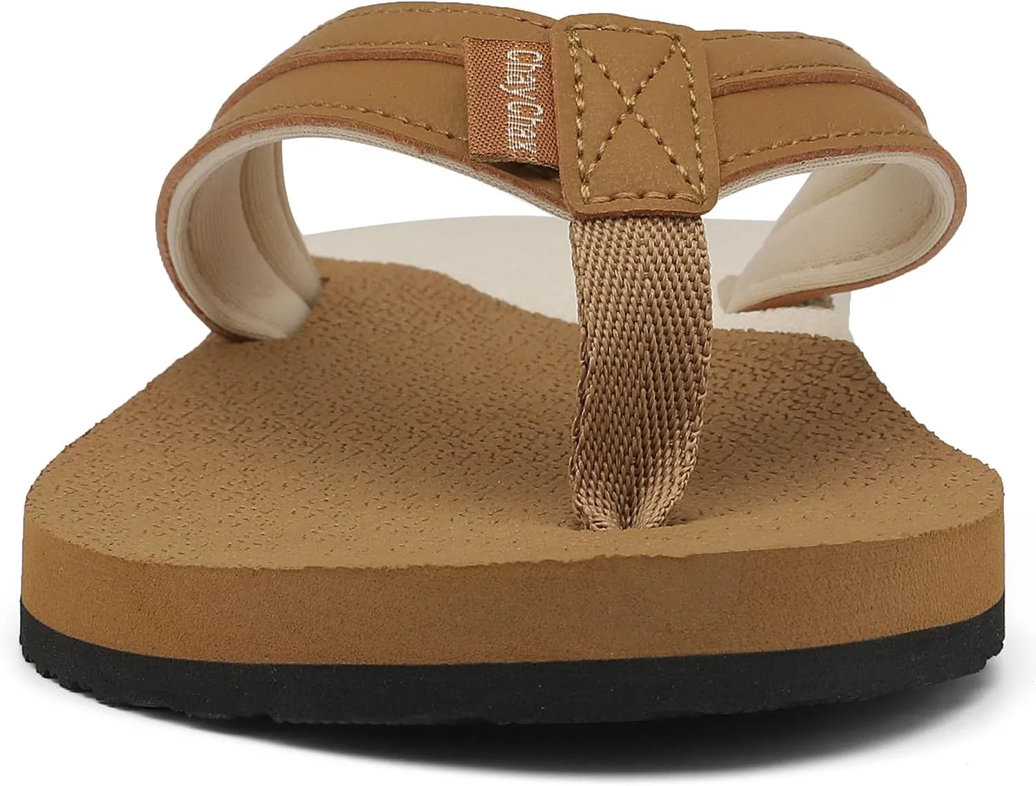 ChayChax Womens Two-Tone Flip Flops with Arch Support Comfort Beach Thong Sandals Indoor Outdoor