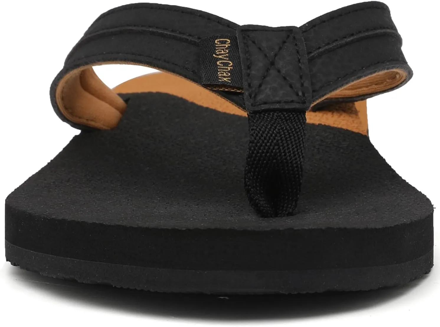 ChayChax Womens Two-Tone Flip Flops with Arch Support Comfort Beach Thong Sandals Indoor Outdoor