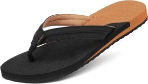 ChayChax Womens Two-Tone Flip Flops with Arch Support Comfort Beach Thong Sandals Indoor Outdoor