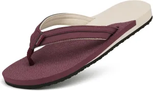 ChayChax Womens Two-Tone Flip Flops with Arch Support Comfort Beach Thong Sandals Indoor Outdoor