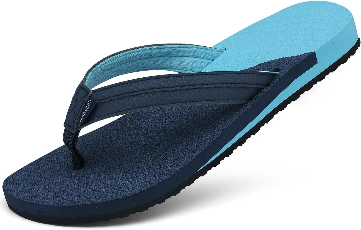 ChayChax Womens Two-Tone Flip Flops with Arch Support Comfort Beach Thong Sandals Indoor Outdoor
