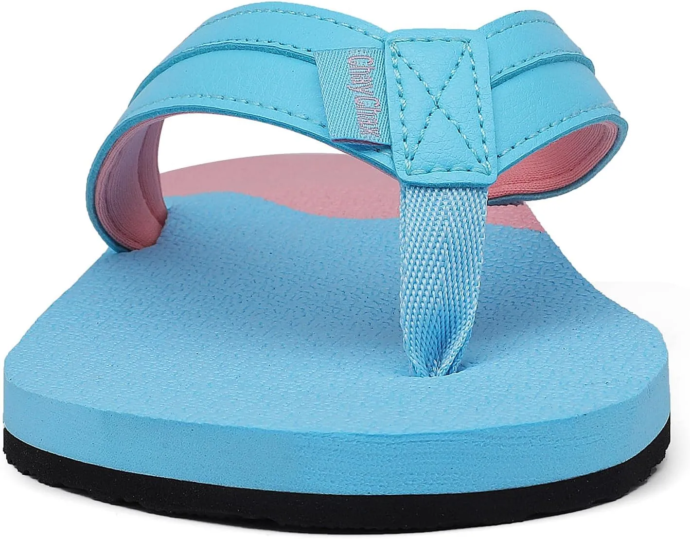 ChayChax Womens Two-Tone Flip Flops with Arch Support Comfort Beach Thong Sandals Indoor Outdoor