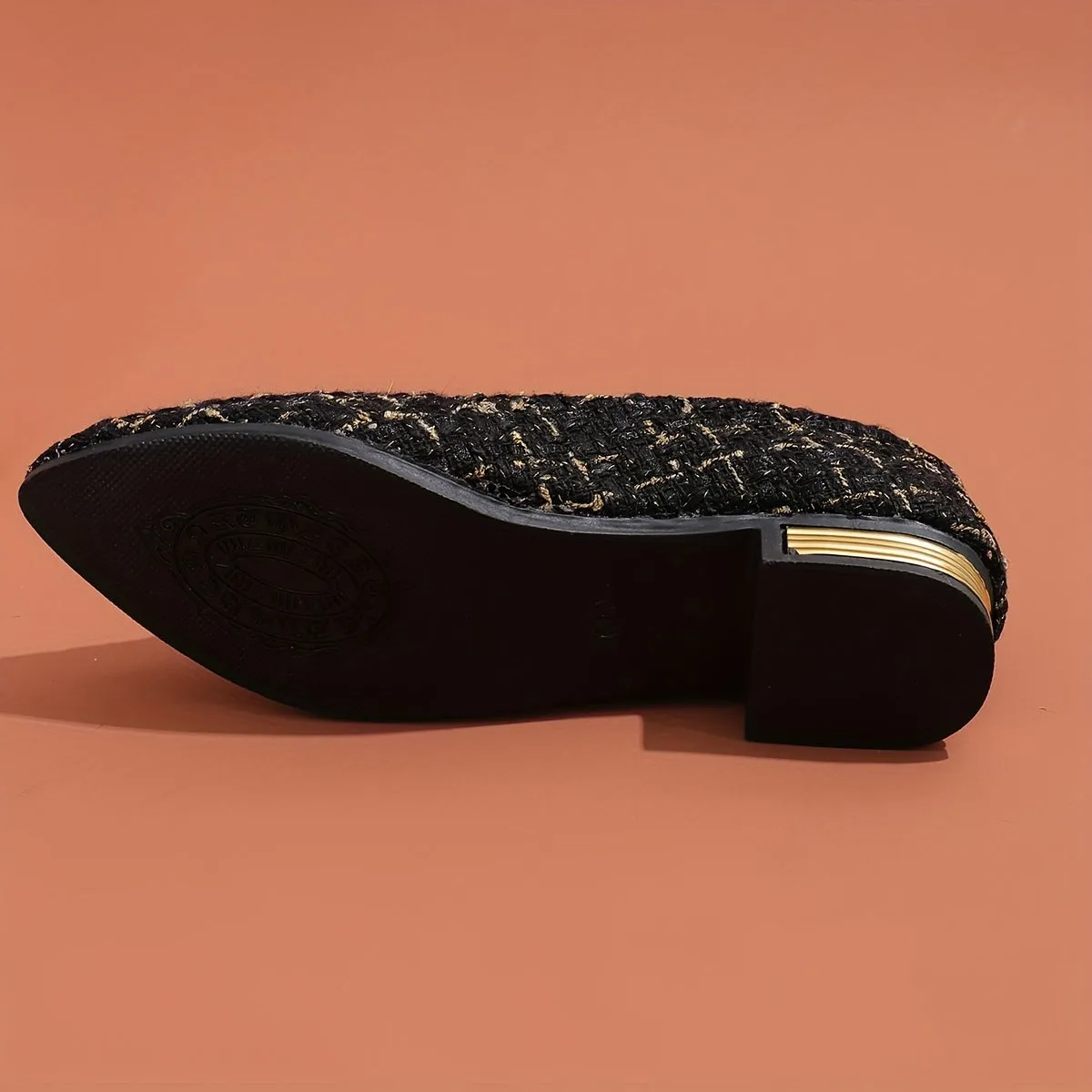 Chic Plaid Tweed Flats with UltraSoft Sole