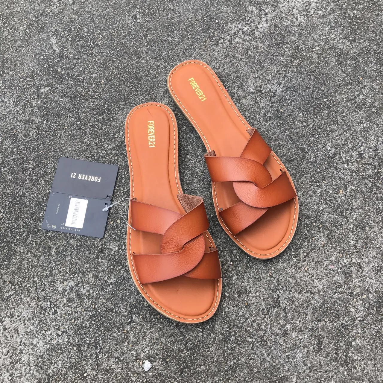 Chicvane Summer Slides Shoes Leather Criss Cross  Sandals