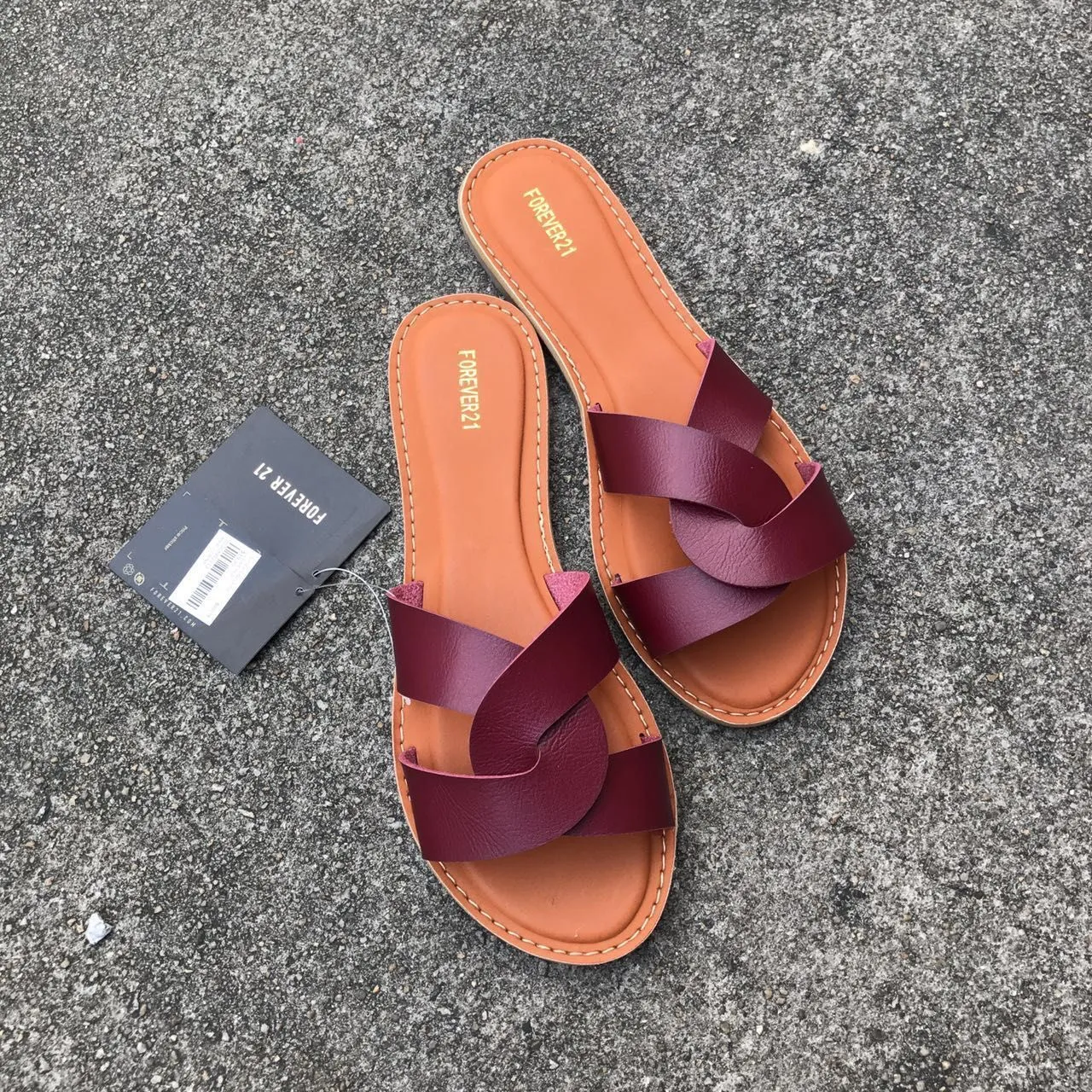 Chicvane Summer Slides Shoes Leather Criss Cross  Sandals