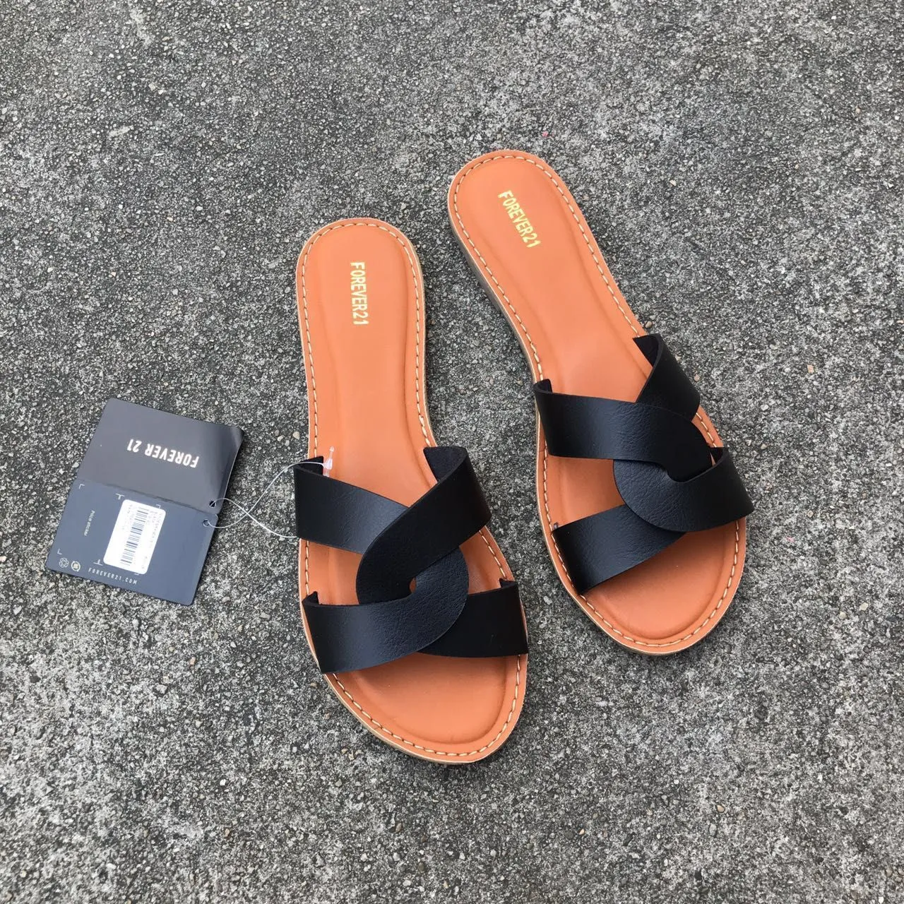 Chicvane Summer Slides Shoes Leather Criss Cross  Sandals