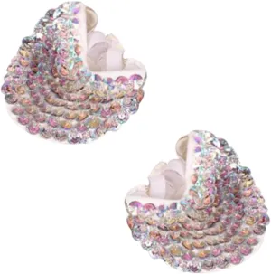 CLISPEED 1Pair Professional Ballet Half Dancing Shoes with Toe Protector Durable Toe Shoes for Ballet Yoga Modern Dance More Elastic Band Design for Secure Fit Multi