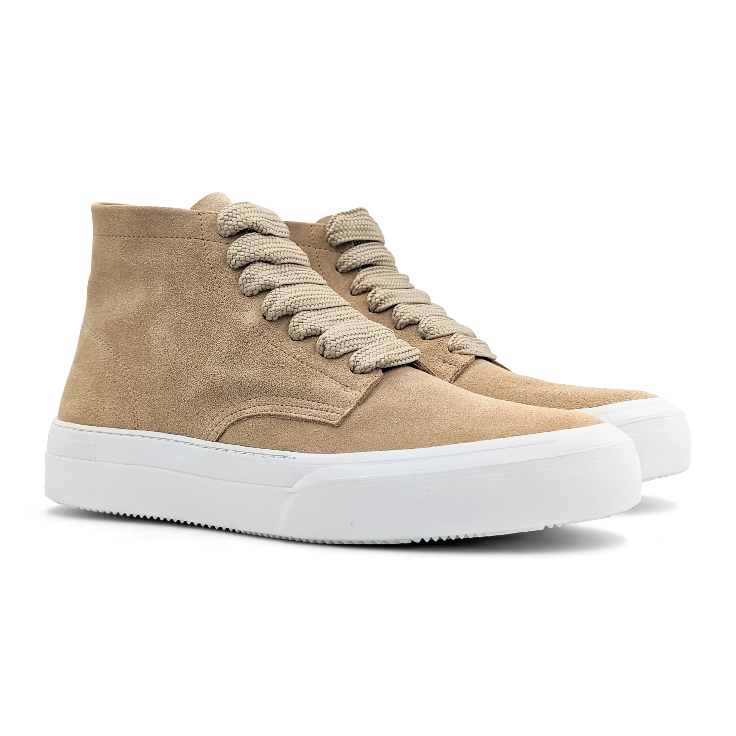 Conscious Chucky Hightop in Cappucino Suede with White Sole