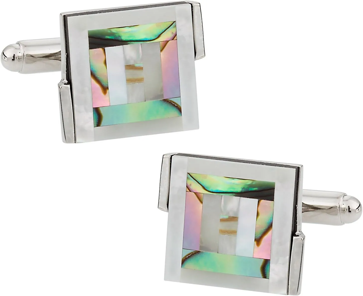 Cuff-Daddy Abalone Bulls Eye Cufflinks with Presentation Box