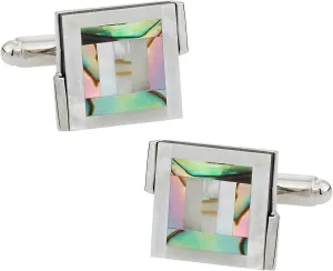 Cuff-Daddy Abalone Bulls Eye Cufflinks with Presentation Box