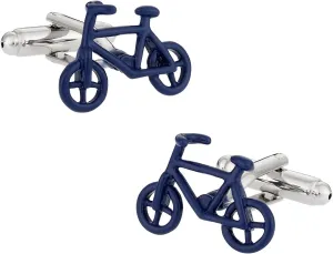 Cuff-Daddy Bicycle Cycling Cufflinks in Blue with Presentation Box