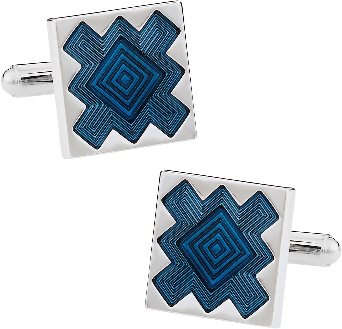 Cuff-Daddy Blue Starburst Cufflinks with Presentation Box