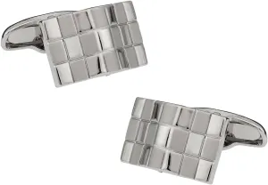 Cuff-Daddy Bowed Checkerboard Cufflinks with Presentation Box