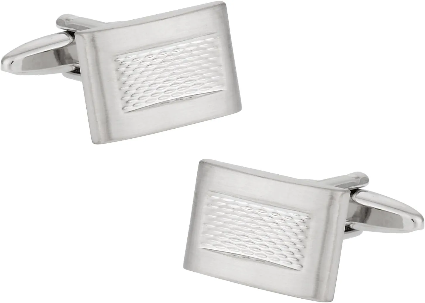 Cuff-Daddy Brushed Burnout Silver Cufflinks with Presentation Box