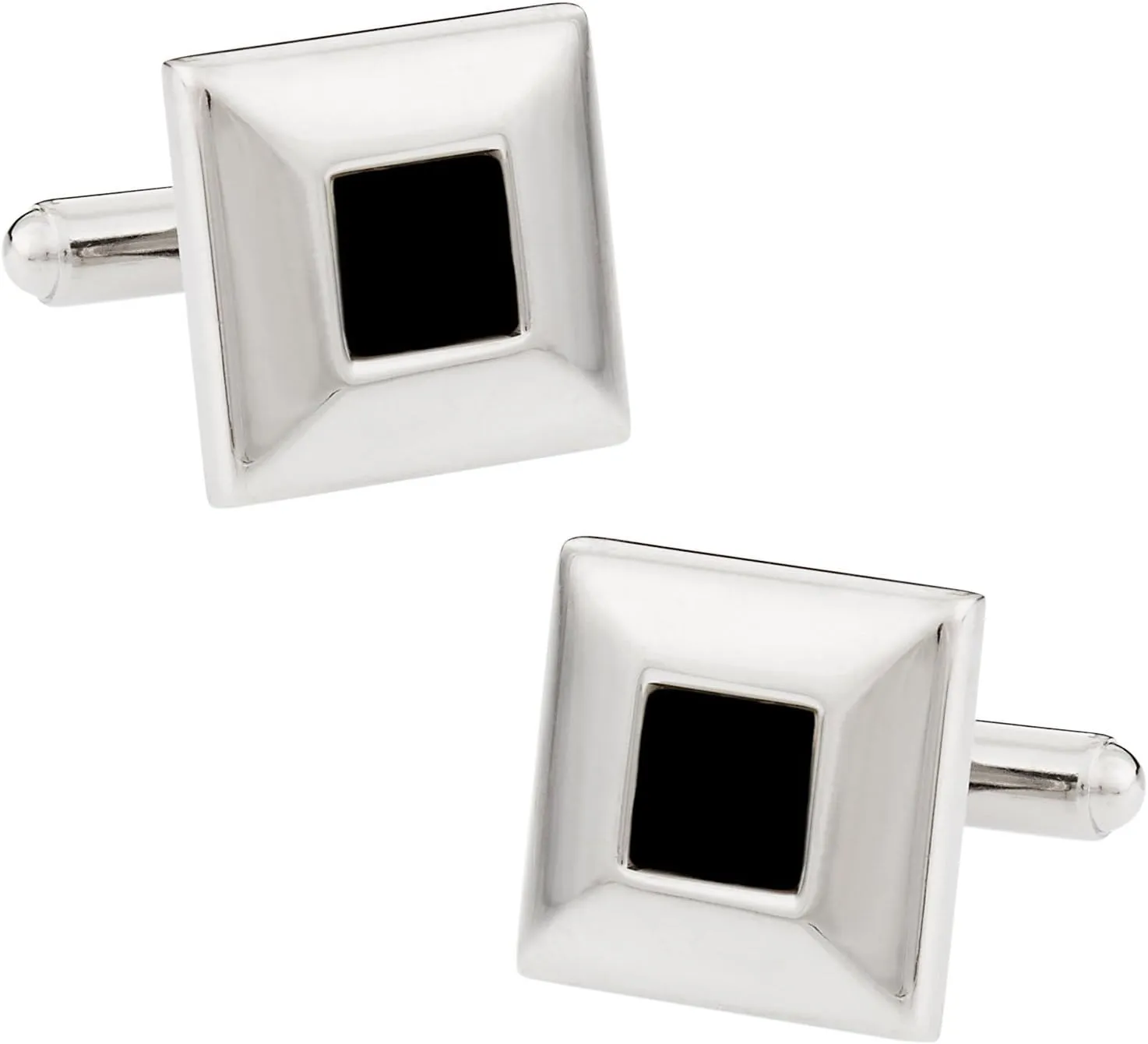 Cuff-Daddy Classic Black Enamel Cufflinks with Presentation Box