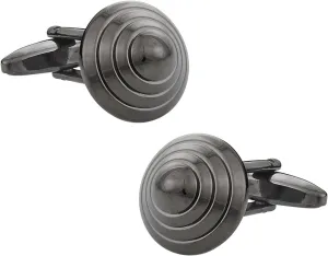Cuff-Daddy Conical Cufflinks in Gunmetal Tone with Presentation Box