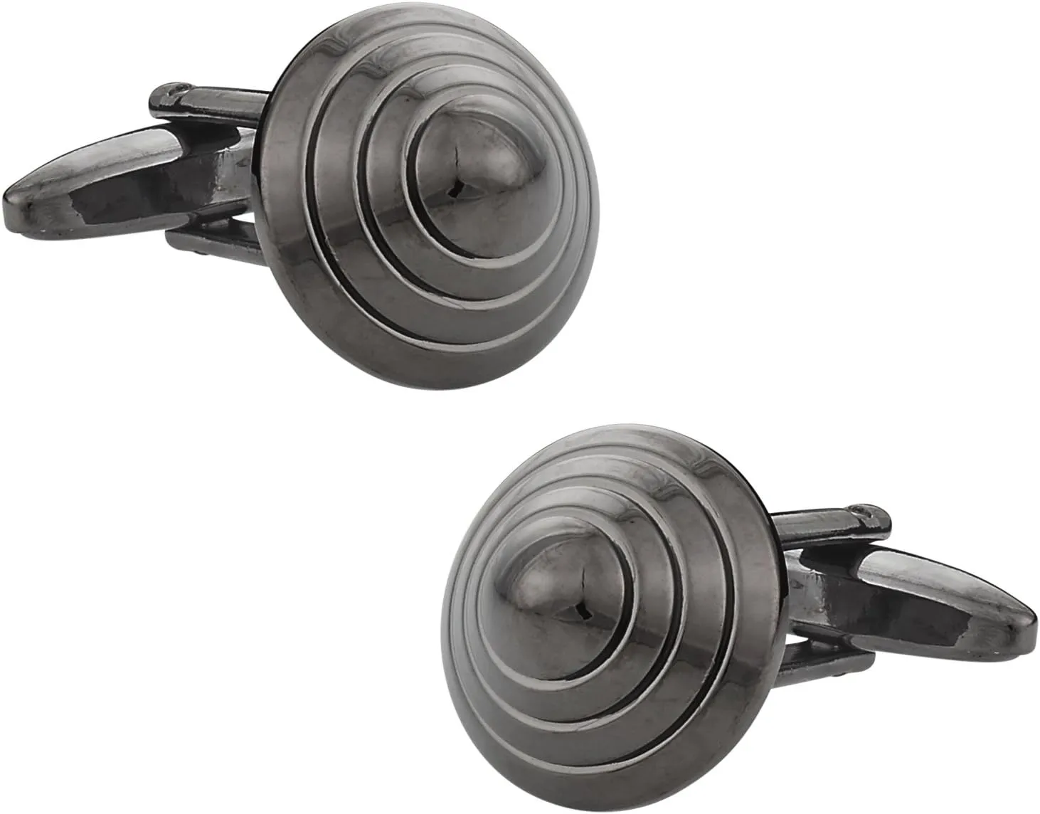 Cuff-Daddy Conical Cufflinks in Gunmetal Tone with Presentation Box