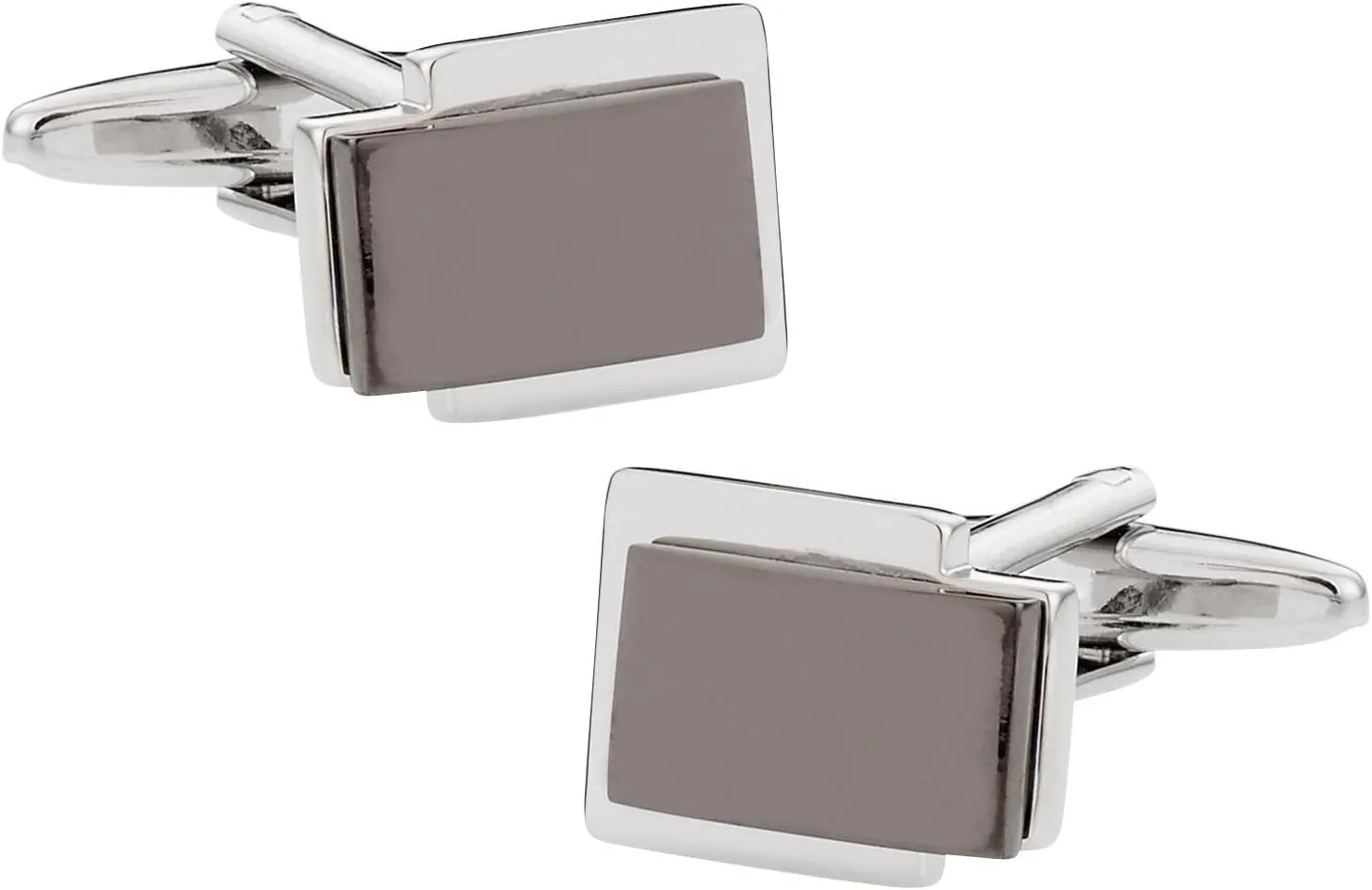 Cuff-Daddy Contemporary Hematite Cufflinks with Presentation Box