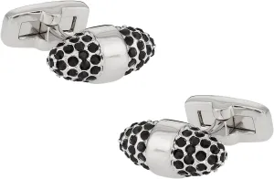 Cuff-Daddy Crystal Cone Cufflinks in Black with Presentation Box