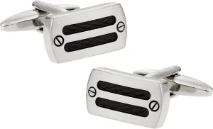 Cuff-Daddy Industrial Silver-Tone Cufflinks