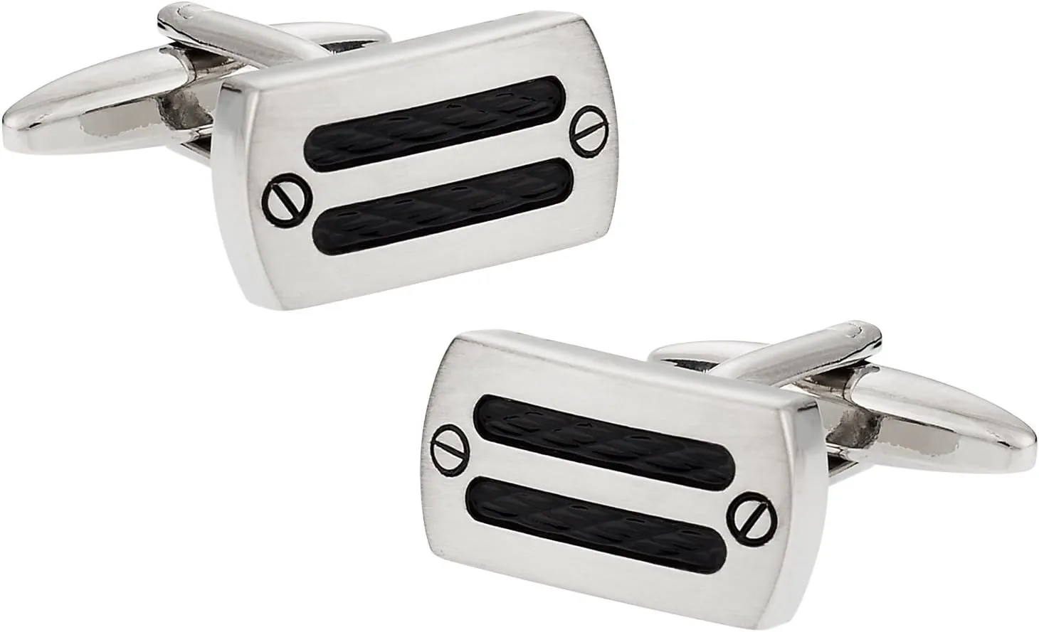 Cuff-Daddy Industrial Silver-Tone Cufflinks