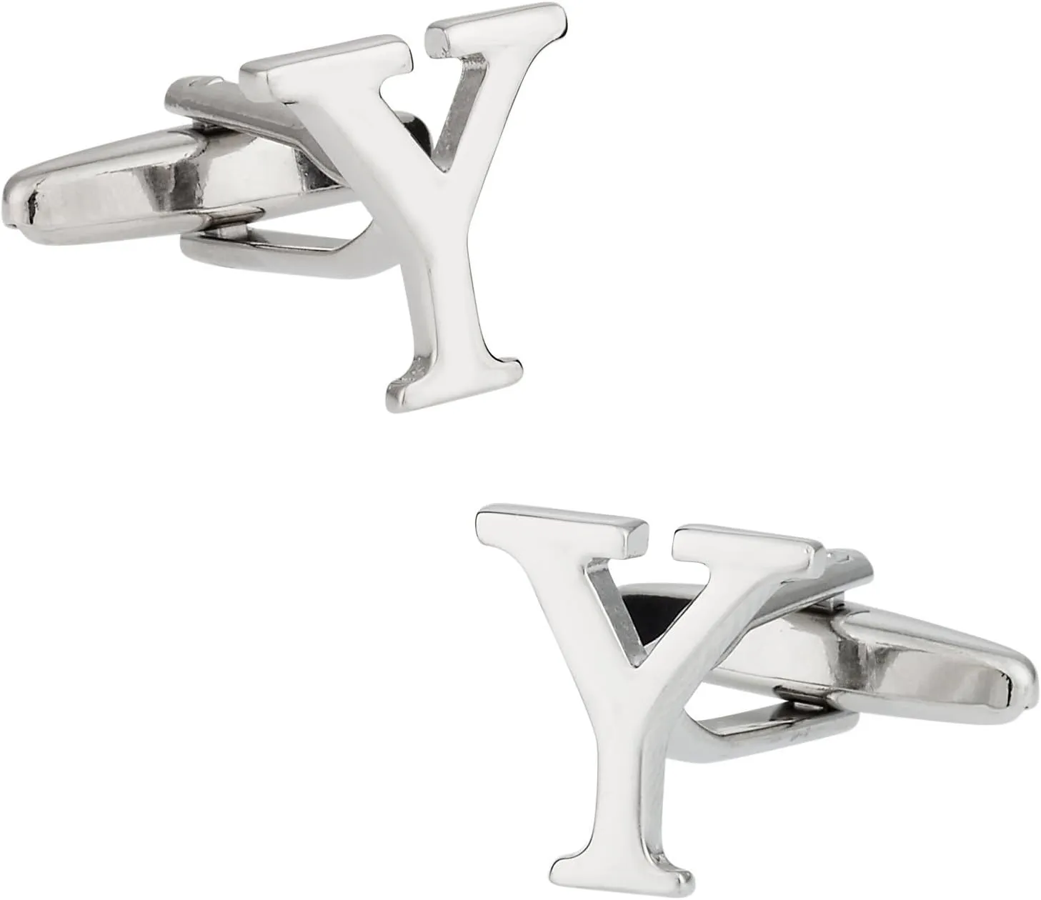 Cuff-Daddy Letter Y Cufflinks Monogram Men's Initial Cuff Links with Travel Presentation Gift Box Wedding Groomsmen Groom Party
