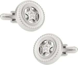 Cuff-Daddy Racing Tire Cufflinks for NASCAR Fans with Presentation Box