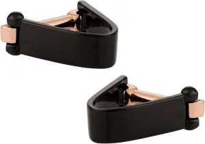 Cuff-Daddy Wrap Around Cufflinks - Rose Gold Black with Presentation Box