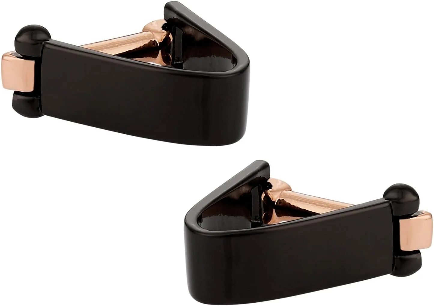 Cuff-Daddy Wrap Around Cufflinks - Rose Gold Black with Presentation Box